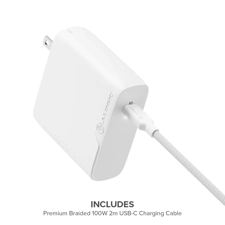 100W Rapid Power GaN Charger - Includes 2m 100W USB-C Charging Cable