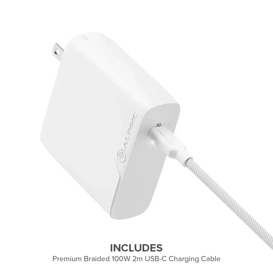 100W Rapid Power GaN Charger - Includes 2m 100W USB-C Charging Cable ALOGIC USA