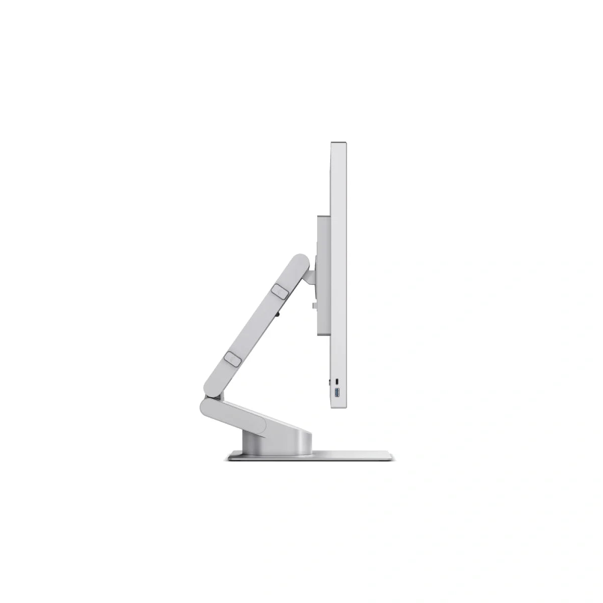 Monitor stand with adjustable arm on a white background