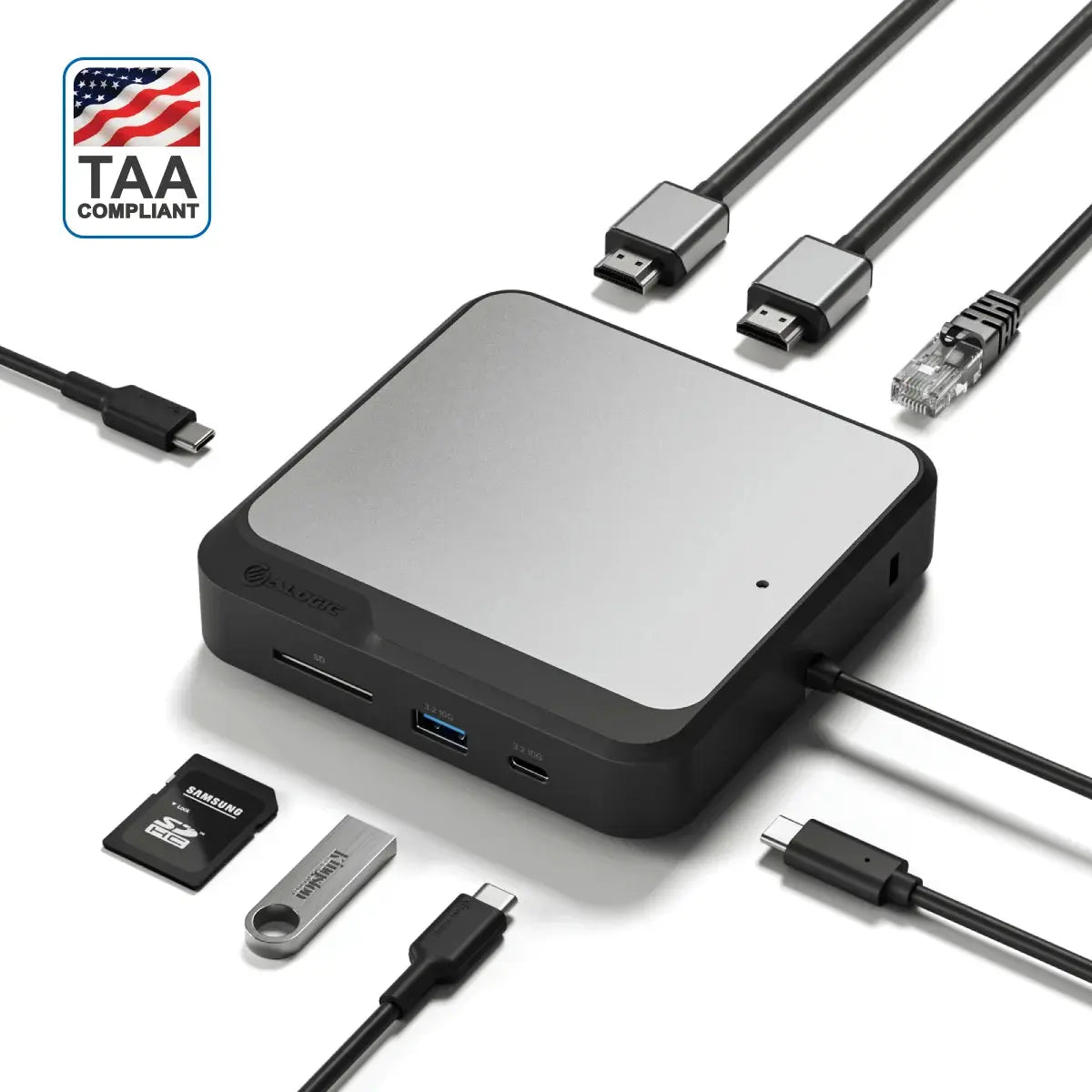 Dual 4K Universal Compact Docking Station - CH2 - HDMI Edition ALOGIC USA