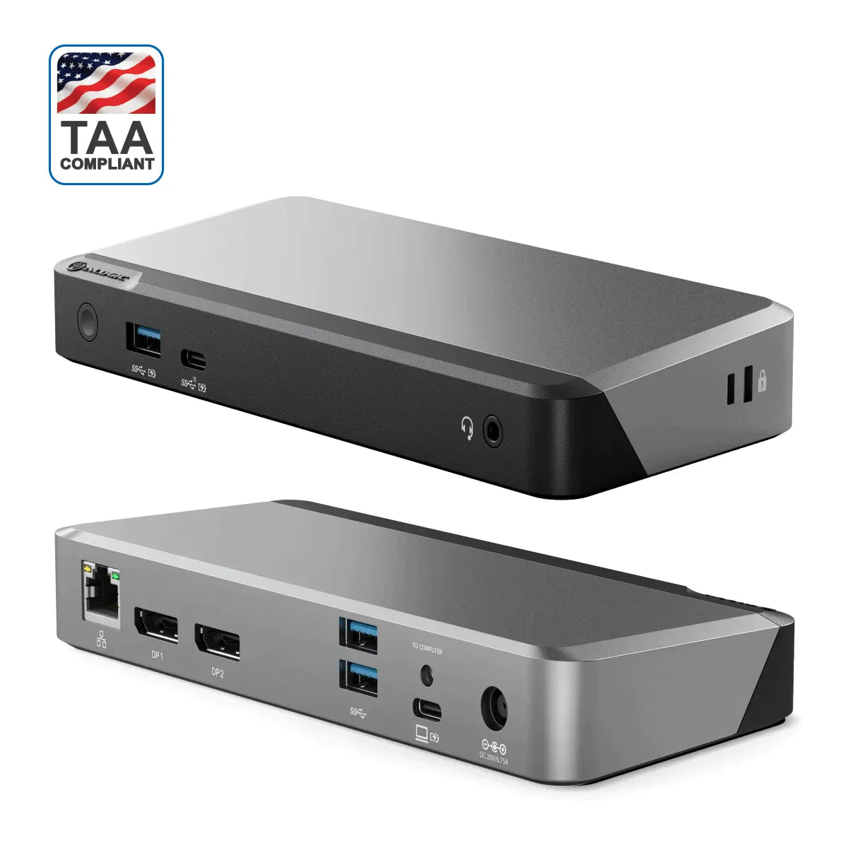 MX2 USB-C Dual Display DP Alt. Mode Docking Station - With 65W Power Delivery