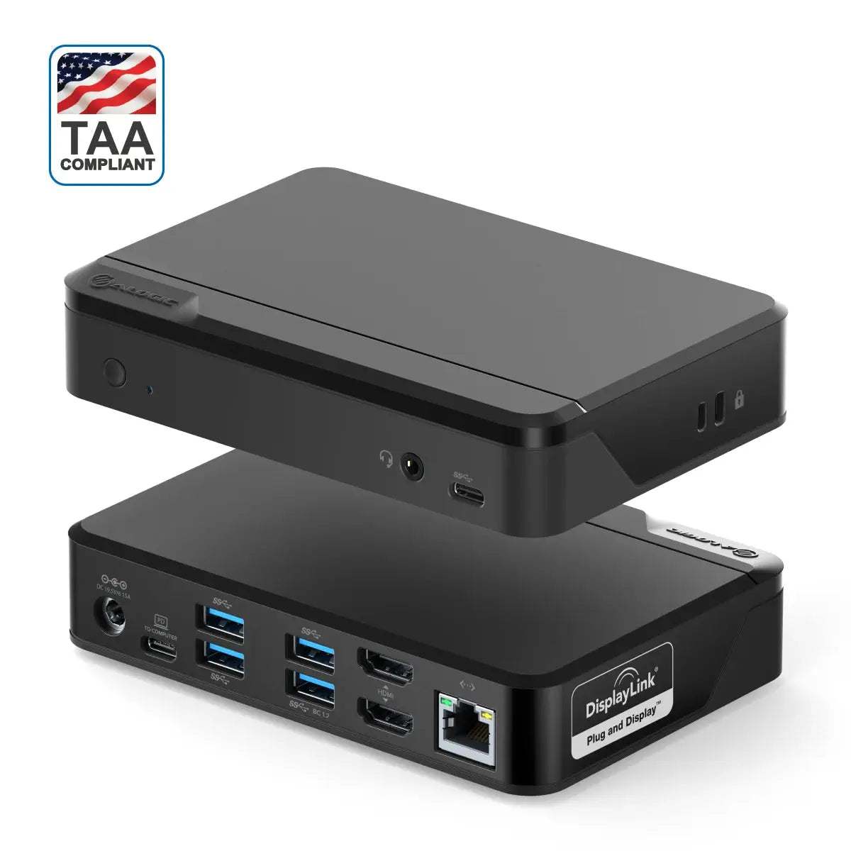 Universal Twin HD Pro Docking Station with 85W Power Delivery and USB-C & USB-A compatibility - Dual Display 1080p@60Hz ALOGIC USA