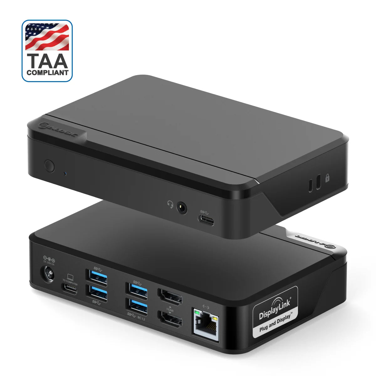 Universal Twin HD Docking Station with USB-C & USB-A Compatibility - Dual Display 1080p@60Hz