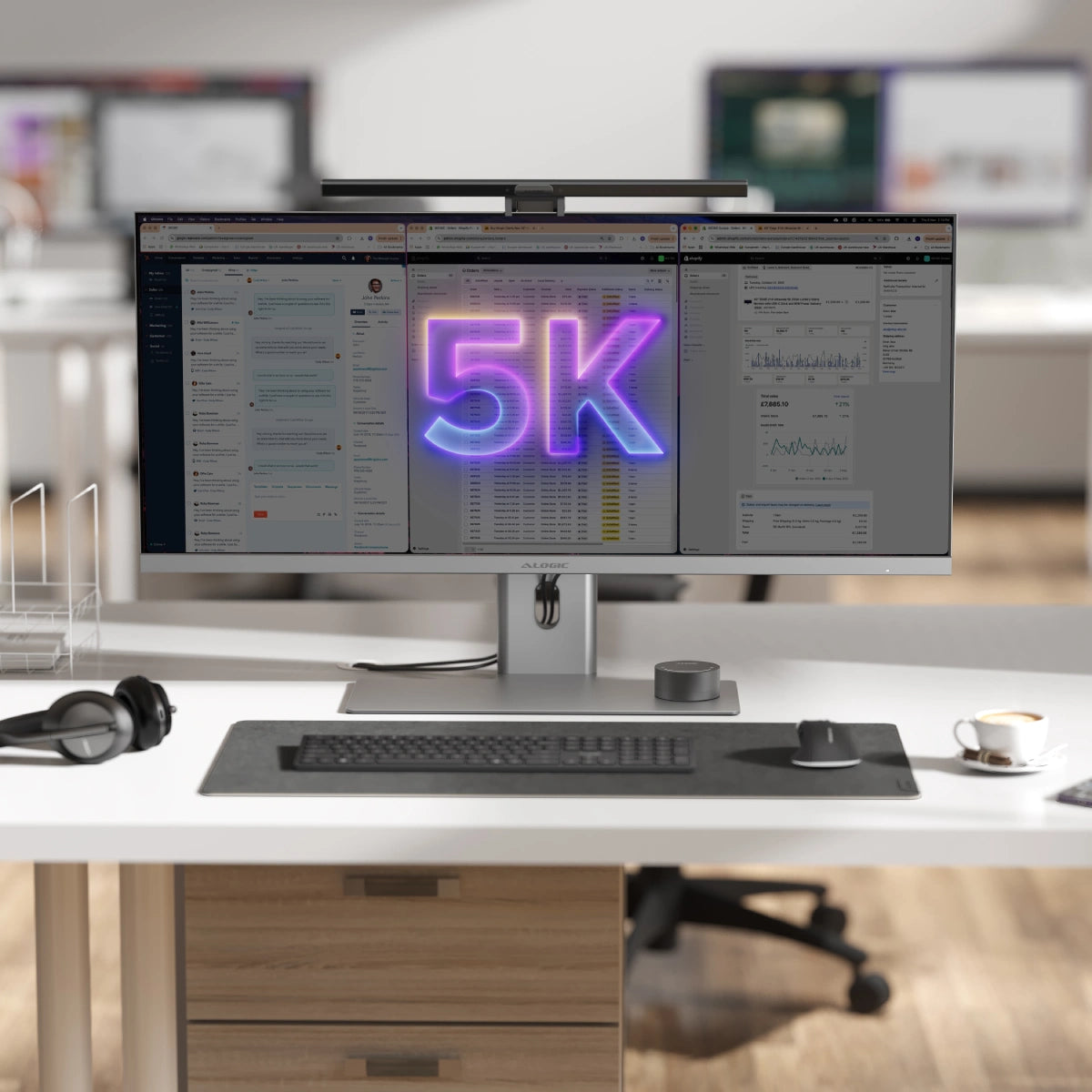 Edge 40" Ultrawide 5K Monitor Ultimate Home Workspace Kit - Space Grey