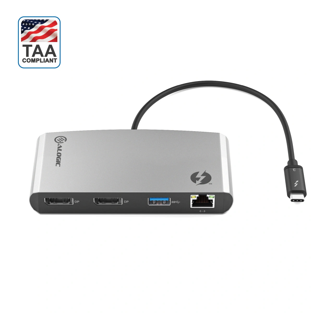 ThunderBolt 3 Dual DisplayPort PORTABLE Docking Station with 4K