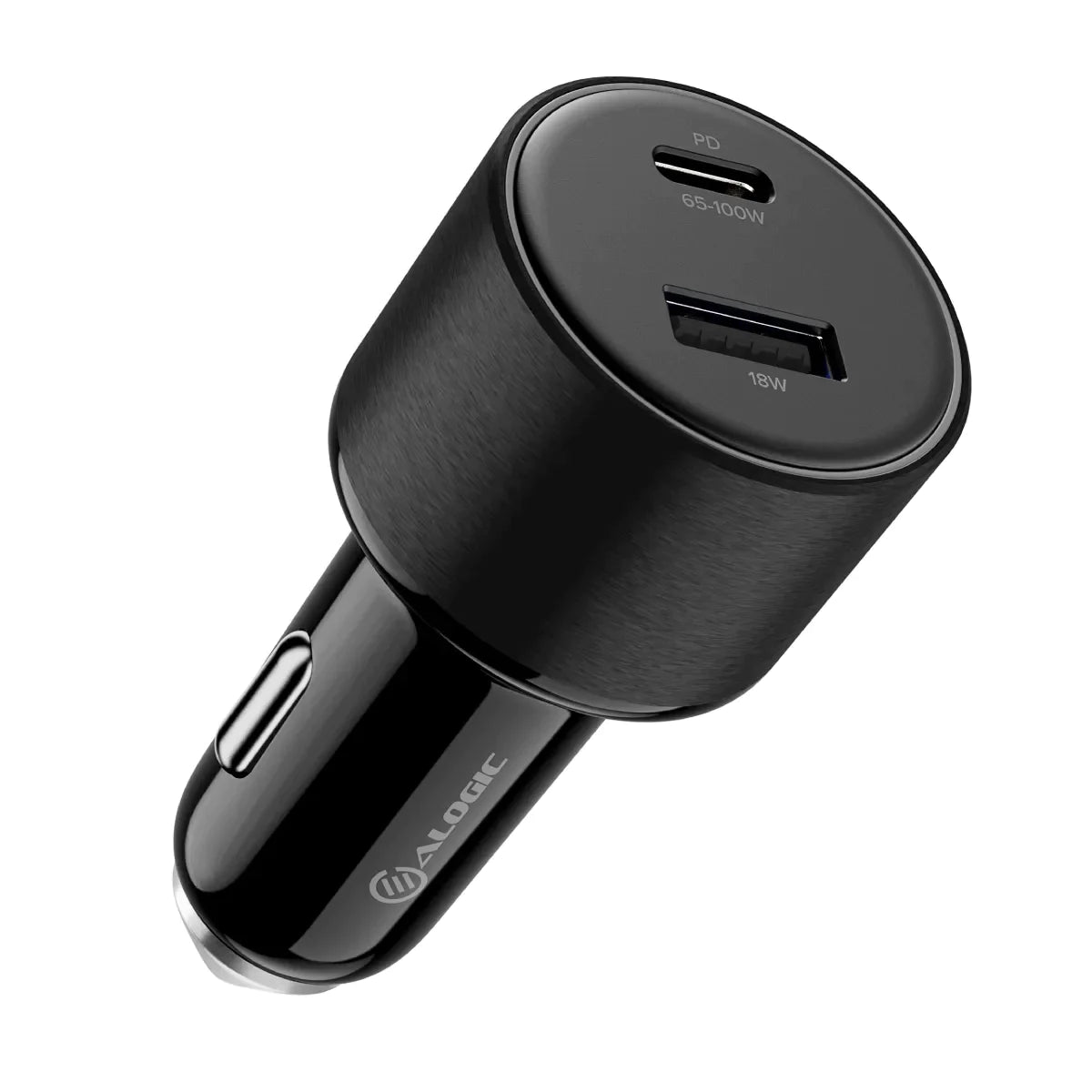 100W Rapid Power Car Charger with 1 X USB C Port 1 X USB A Port