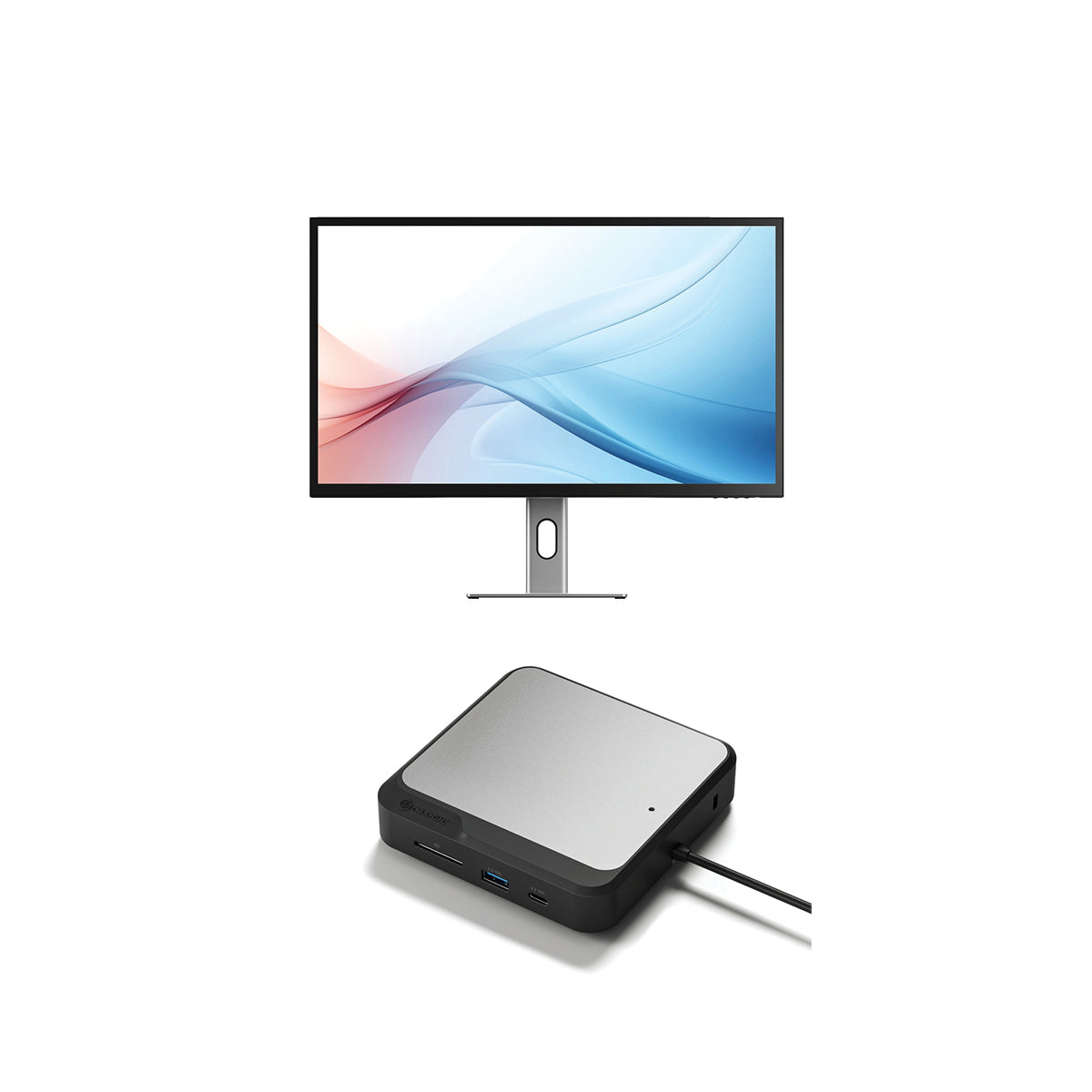 Clarity Max 32" UHD 4K Monitor with USB-C Power Delivery + Dual 4K Universal Docking Station _ HDMI Edition