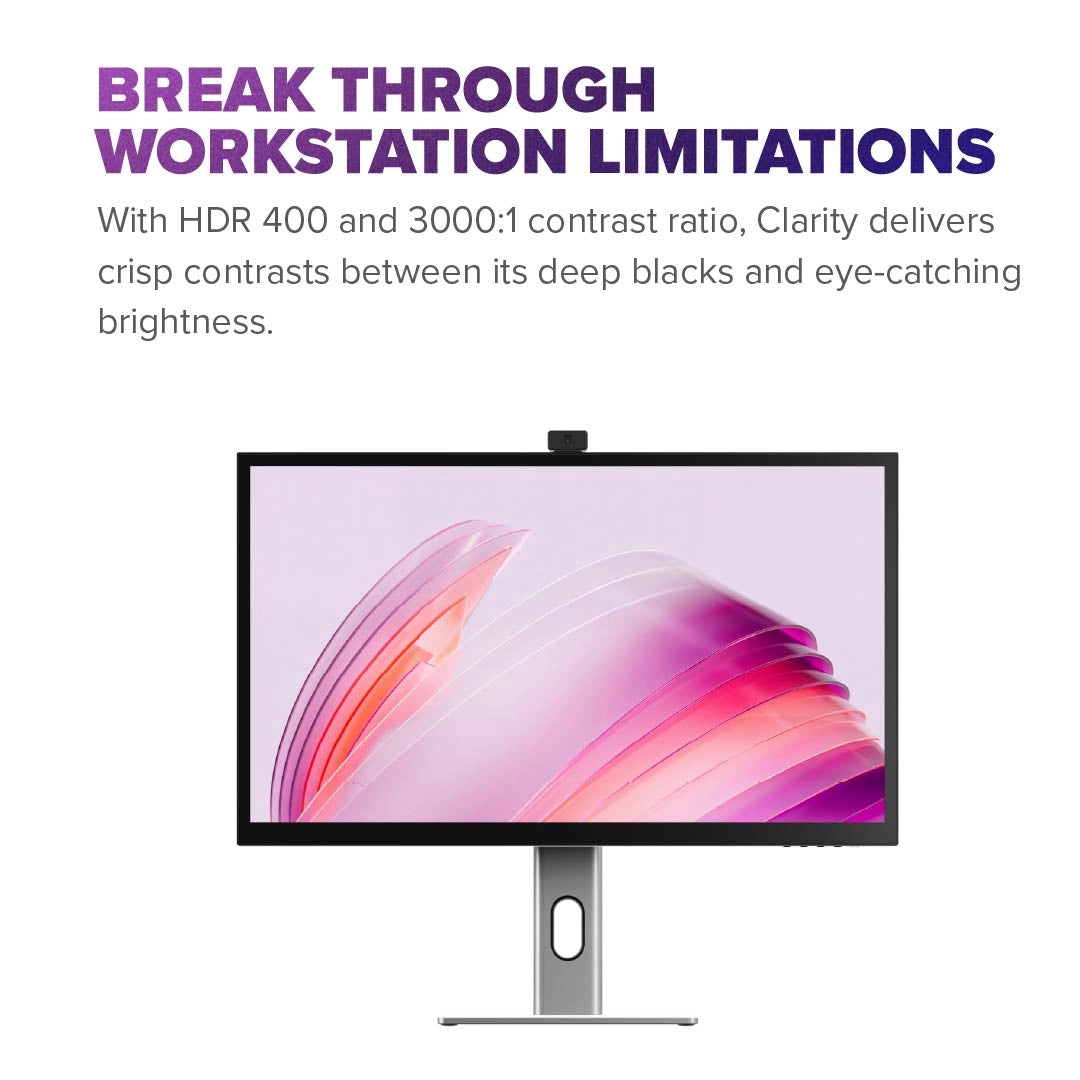 Clarity 27" UHD 4K Monitor with 90W Power Delivery and Webcam