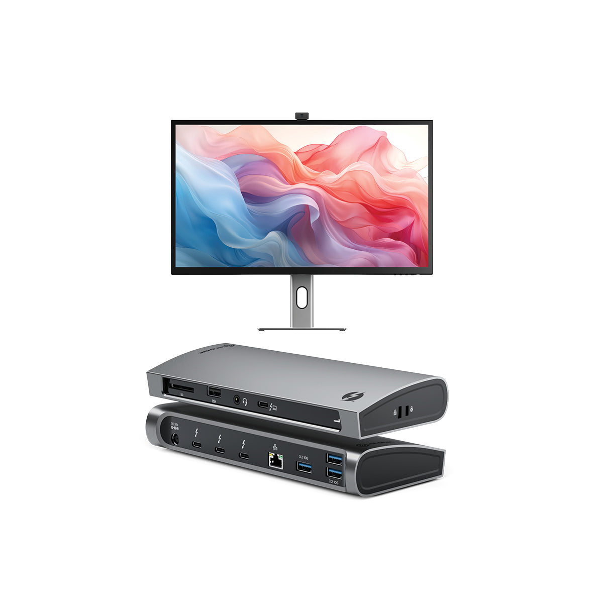 Clarity Max Touch 32" UHD 4K Monitor with USB-C Power Delivery, Webcam and Touch Screen + Thunderbolt 4 BLAZE Docking Station