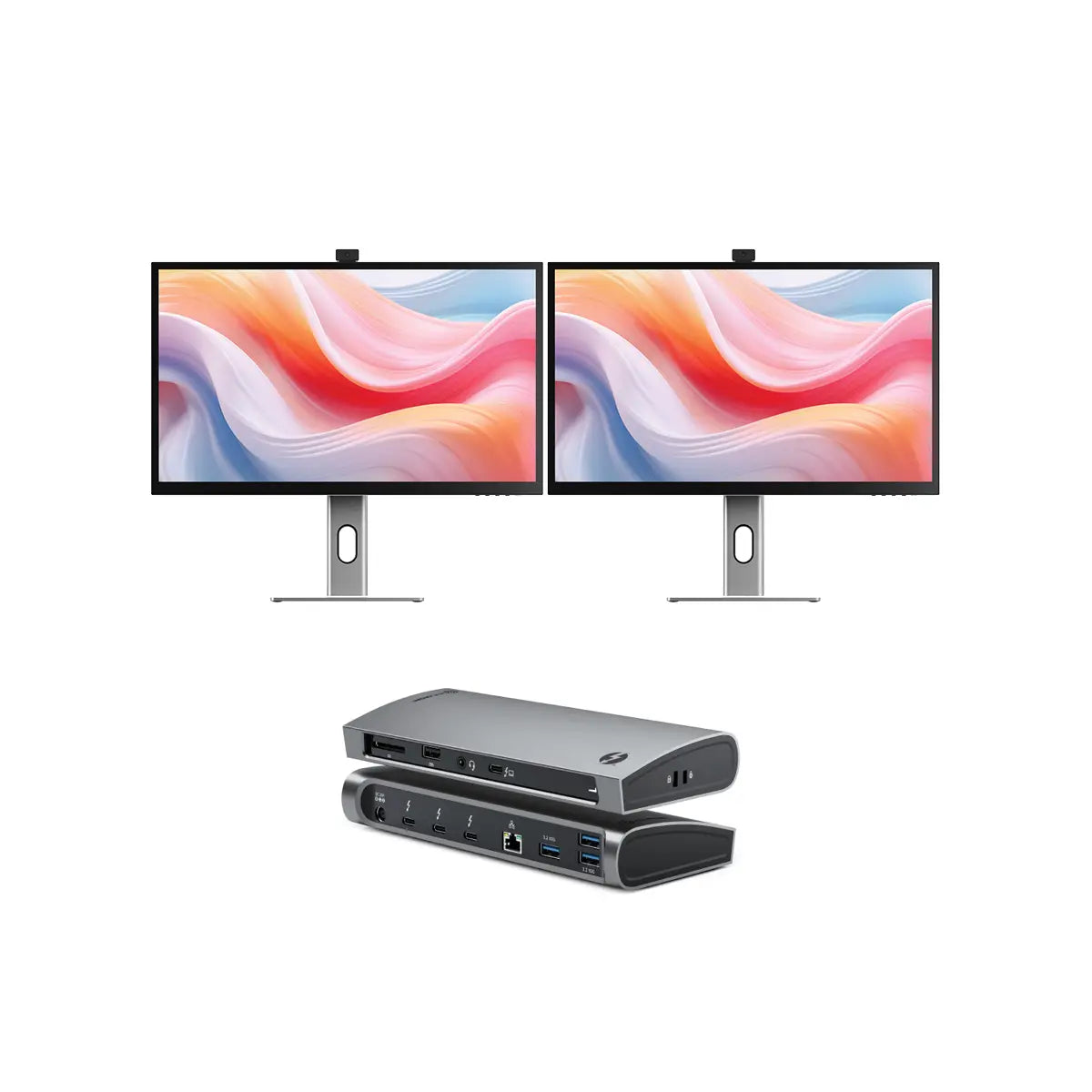 clarity-pro-27-uhd-4k-monitor-with-65w-pd-and-webcam-pack-of-2-thunderbolt-4-blaze-docking-station1