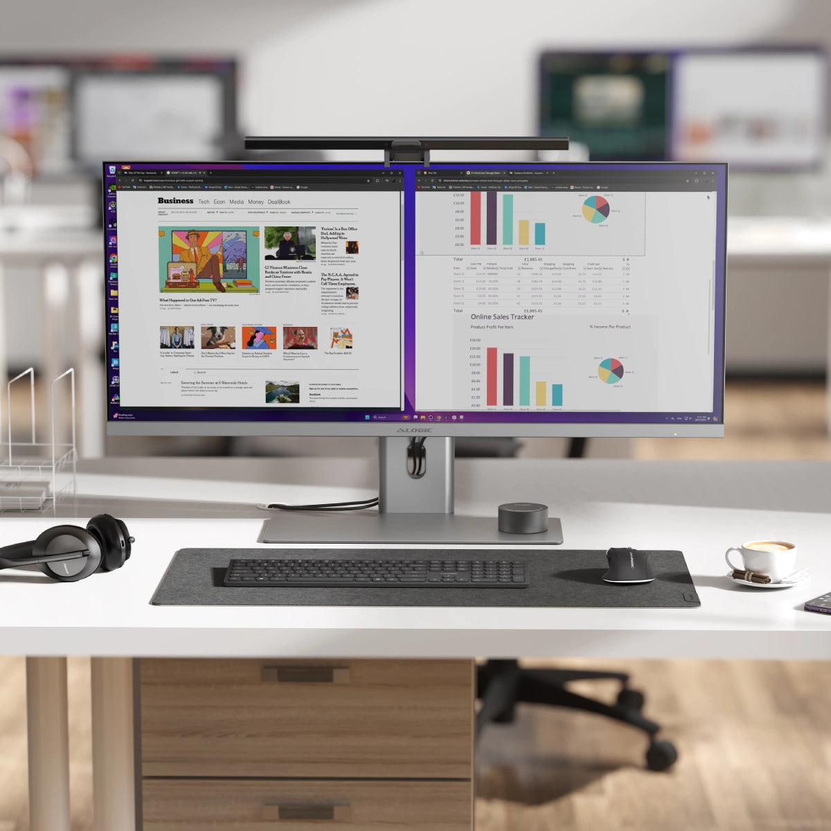 Alogic 40-Inch Ultrawide Monitor Bundle - Edge 21:9 Ultrawide