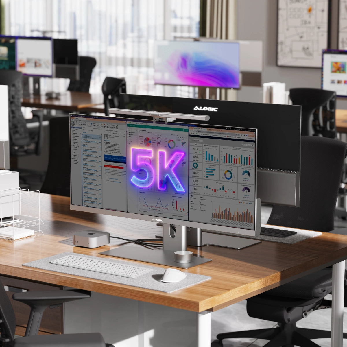 Edge 40" Ultrawide 5K Monitor Ultimate Home Workspace Kit - Silver