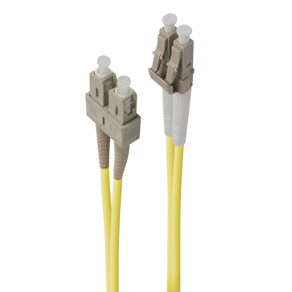 LC-SC 100G Single Mode LSZH 09/125µm OS2 Yellow 2mm OD Duplex Fiber Cable