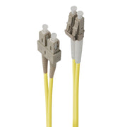 LC-SC 100G Single Mode LSZH 09/125µm OS2 Yellow 2mm OD Duplex Fiber Cable