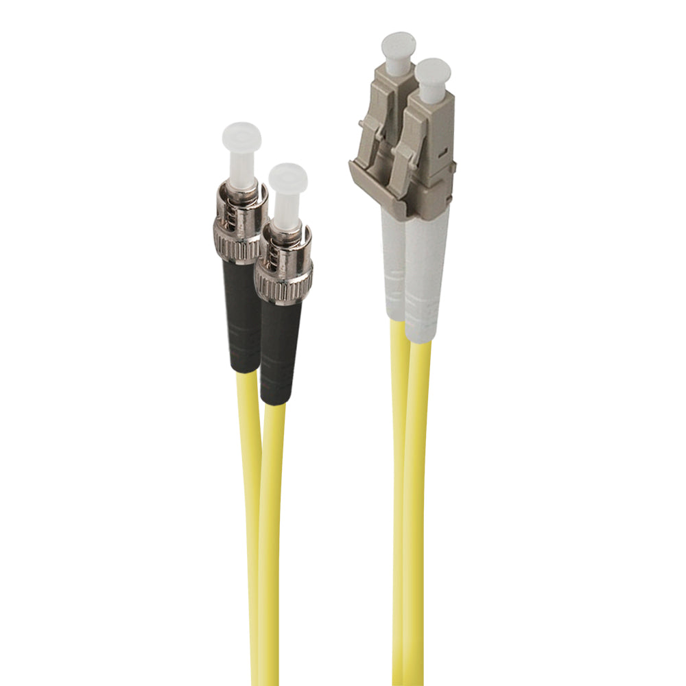 LC-ST 100G Single Mode LSZH 09/125µm OS2 Yellow 2mm OD Duplex Fiber Cable