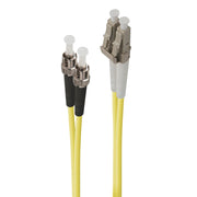 LC-ST 100G Single Mode LSZH 09/125µm OS2 Yellow 2mm OD Duplex Fiber Cable