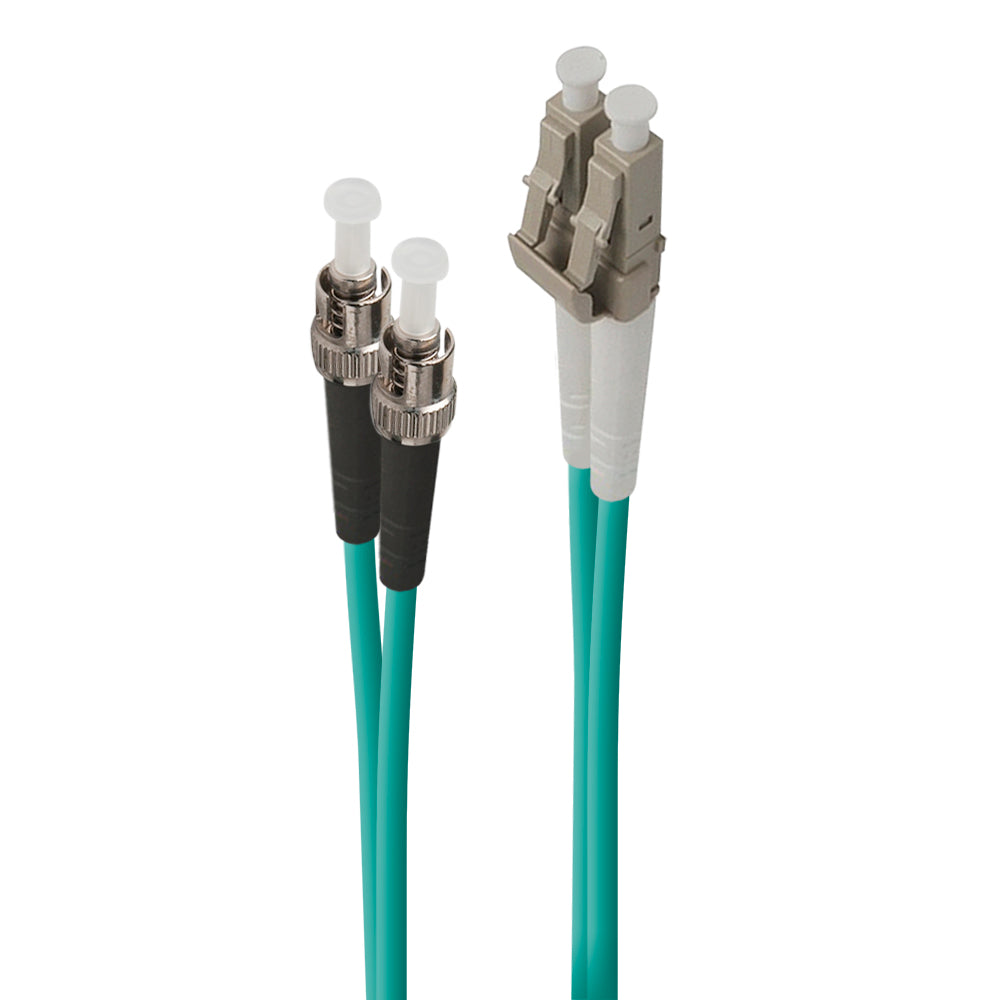 LC-ST 10G Multi Mode LSZH 50/125µm OM3 Aqua 3mm OD Duplex Fiber Cable