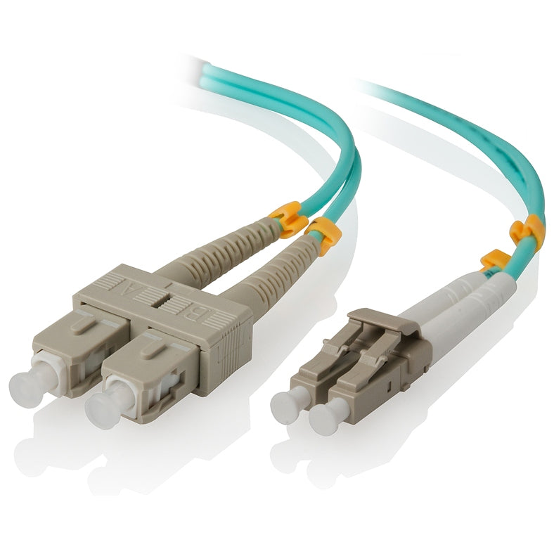 LC-SC 10G Multi Mode LSZH 50/125µm OM3 Aqua 3mm OD Duplex Fiber Cable