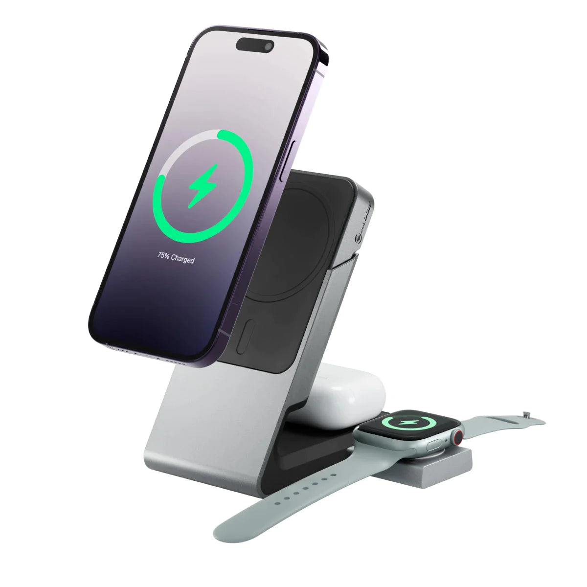 Matrix 3-in-1 Magnetic Charging Dock with Apple Watch Charger_4