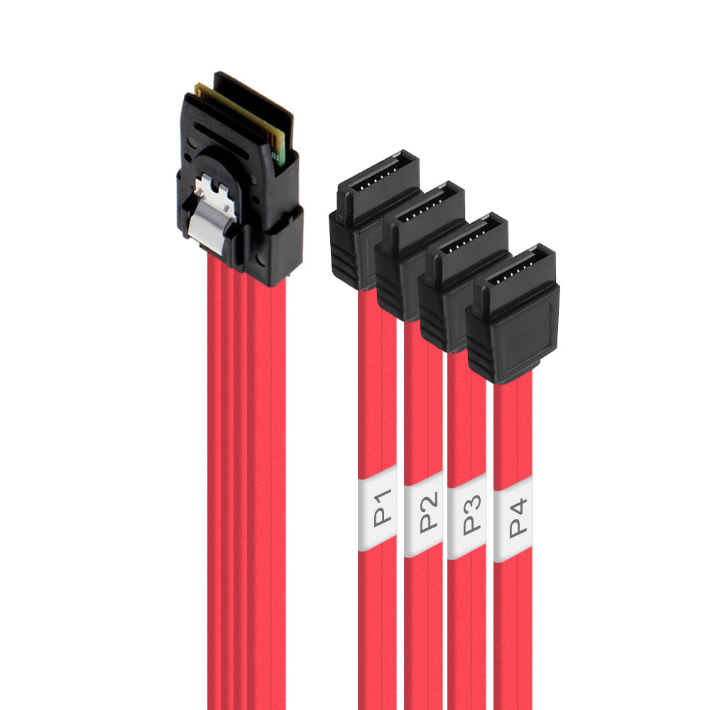 Buy Internal Mini SAS SFF-8087 To 4 SATA Male Cable online at Alogic